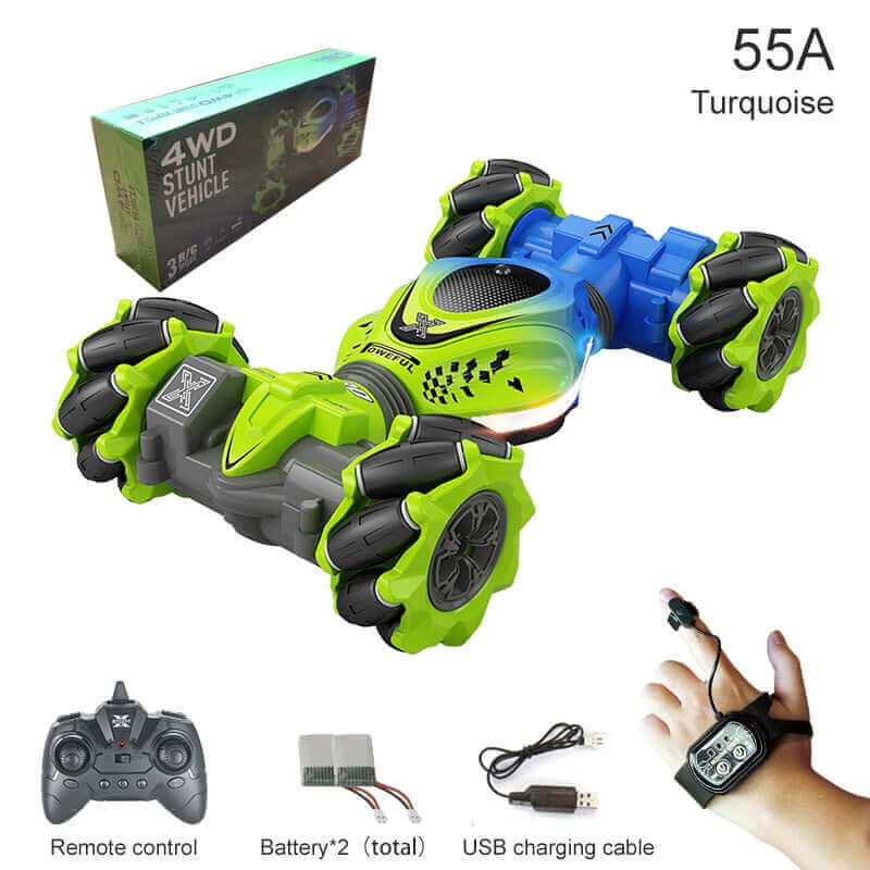 2024 New 4WD RC Stunt Car - Watch Gesture Control, 360° Rotation - Kids Toy Gift - www.Shopthatapp.com
