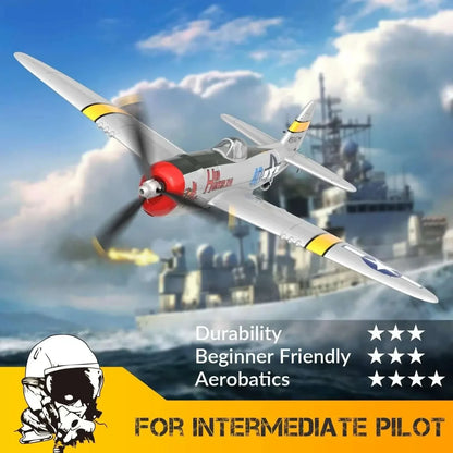 P47 Thunderbolt Warbird RC Fighter, 4Ch RTF with Xpilot, One Key Aerobatics - www.Shopthatapp.com