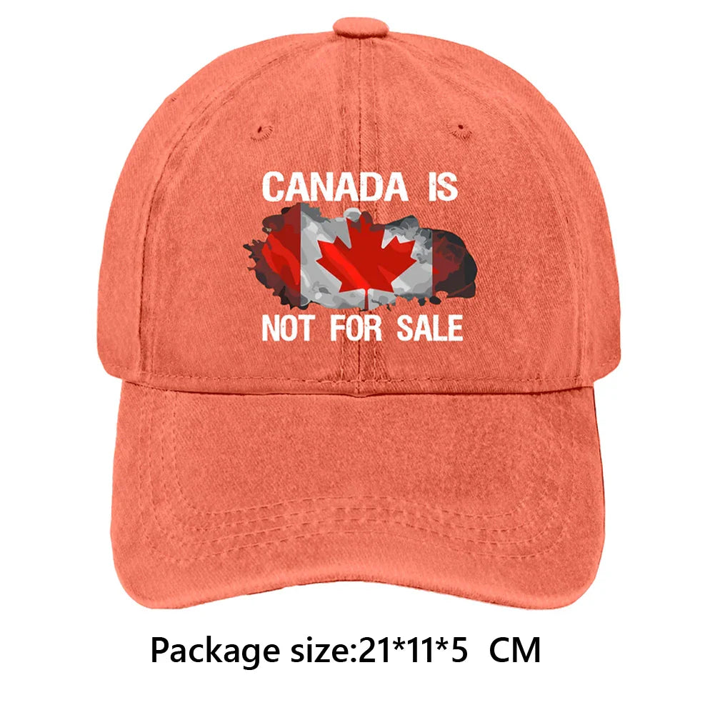 Canada Is Not for Sale Hat Retro Letter Embroidery Breathable Baseball Cap Outdoor Sports Trucker Hat for Hiking Fishing Sun Hat - www.Shopthatapp.com