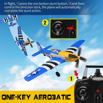 P51D Mustang EPP Warbird RC Glider - Durable, Beginner-Friendly - www.Shopthatapp.com