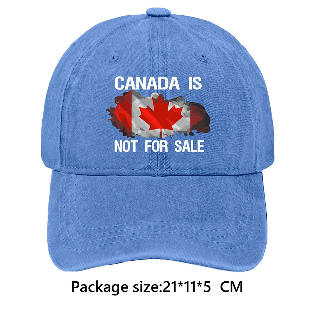 Canada Is Not for Sale Hat Retro Letter Embroidery Breathable Baseball Cap Outdoor Sports Trucker Hat for Hiking Fishing Sun Hat - www.Shopthatapp.com