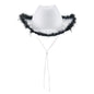 2024 Fashion Women´s Party Hats Cowboy Hat Adult Solid Color Furry Trim Wide Brim Hat Female Cap for Dating Party - www.Shopthatapp.com