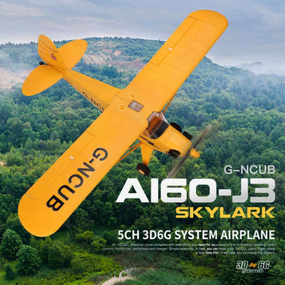Wltoys XK A160 RC Flugzeug 2,4 GHz 4CH Brushless Motor Stuntflugzeug - Gelb