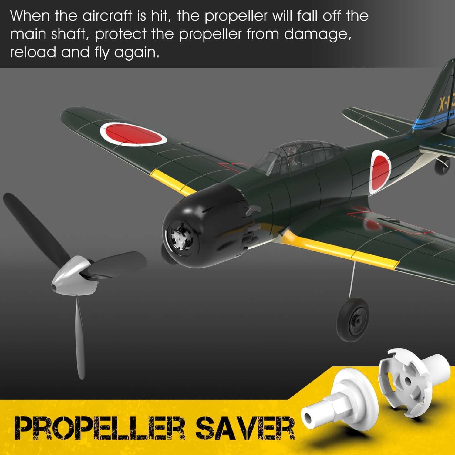 Zero Warbird RC Plane: 2.4G 4CH Aerobatic Fighter with 400mm Wingspan - www.Shopthatapp.com