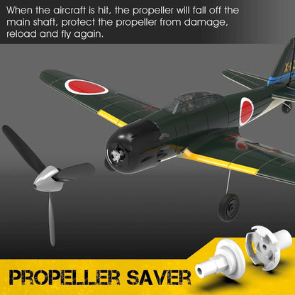 Zero Warbird RC Plane: 2.4G 4CH Aerobatic Fighter with 400mm Wingspan - www.Shopthatapp.com