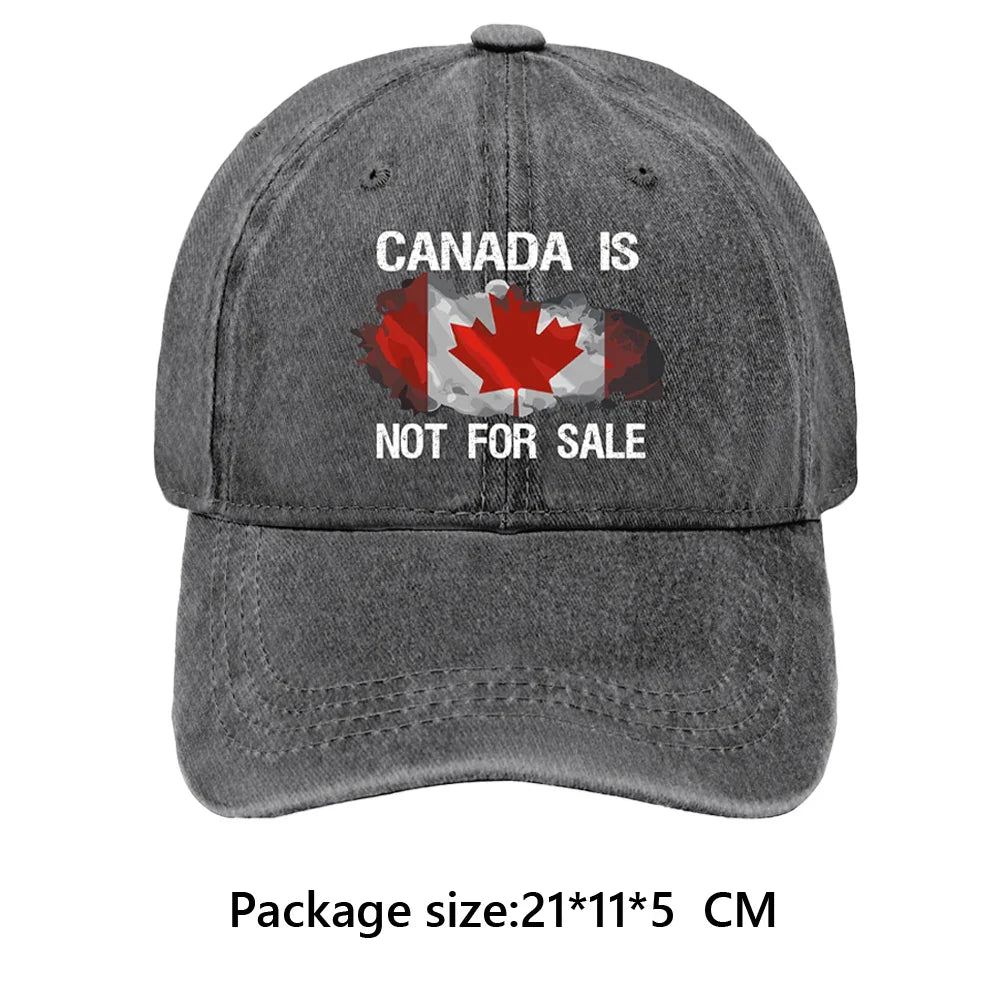 Canada Is Not for Sale Hat Retro Letter Embroidery Breathable Baseball Cap Outdoor Sports Trucker Hat for Hiking Fishing Sun Hat - www.Shopthatapp.com