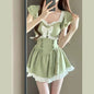 Women's Swimsuit 2025 One-piece Summer New Conservative Belly-covering Sweet Boxer-angle High-end Swimsuit - www.Shopthatapp.com