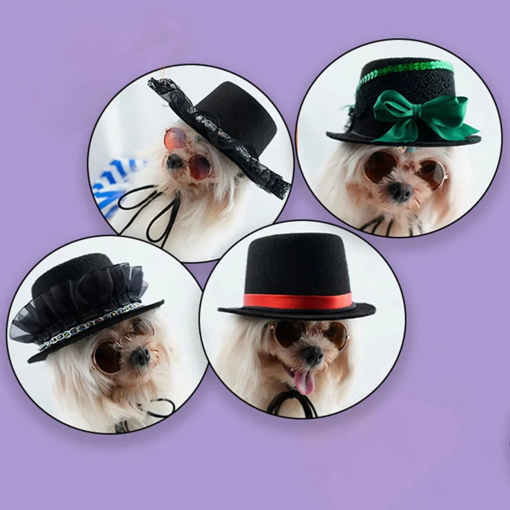 Festival Dog Hat Dogs Cat Wedding Party Gentleman Hats Caps For Puppy Kitten Headwear Pet Halloween Photo Prop Top Hat Accessory - www.Shopthatapp.com