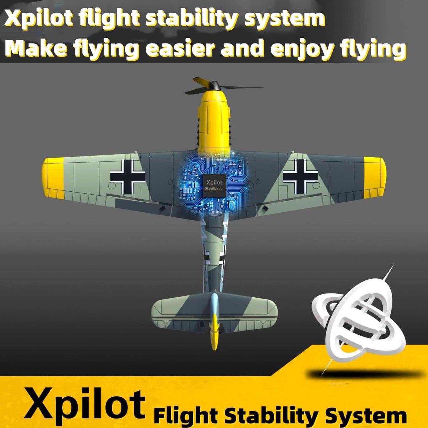 BF109 Warbird RC Plane, 2.4GHz 4CH 400mm Wingspan - Aerobatics & XPilot EPP RTF - www.Shopthatapp.com