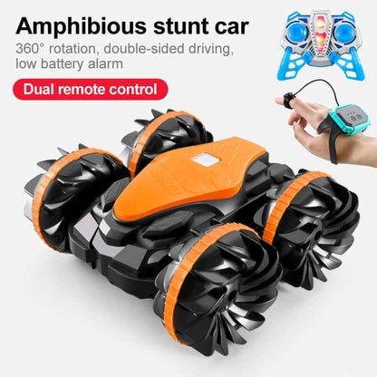 High-Tech 2.4G Amphibious Stunt RC Car - Double-Sided Tumbling | KidsToyLover - www.Shopthatapp.com