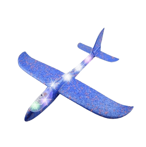50CM Foam Glider Airplane Toy with LED Lights - Hand Throw Outdoor Fun for Kids - www.Shopthatapp.com