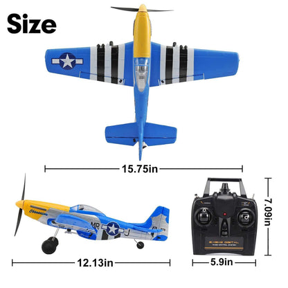 P51D Mustang EPP Warbird RC Glider - Durable, Beginner-Friendly - www.Shopthatapp.com