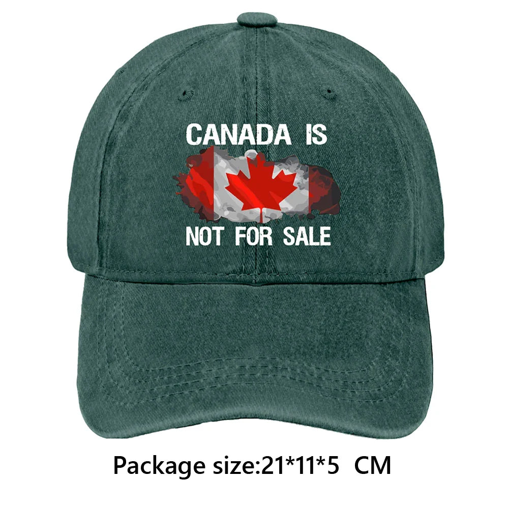 Canada Is Not for Sale Hat Retro Letter Embroidery Breathable Baseball Cap Outdoor Sports Trucker Hat for Hiking Fishing Sun Hat - www.Shopthatapp.com