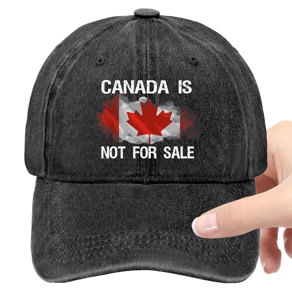 Canada Is Not for Sale Hat Retro Letter Embroidery Breathable Baseball Cap Outdoor Sports Trucker Hat for Hiking Fishing Sun Hat - www.Shopthatapp.com