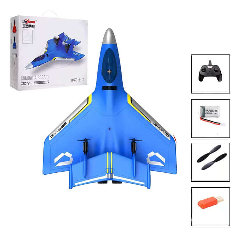 Planeur télécommandé 3-en-1 Kidstoylover : mer, terre et air - Mousse EPP imperméable, équilibre intelligent