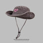Japanese Retro Washed Cowboy Hats for Women Spring and Summer Outdoor Camping Sun Protection Sweet Pink Love Bucket Caps - www.Shopthatapp.com