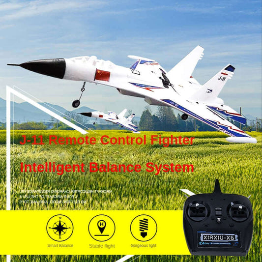 RC Foam J11 Fighter Plane with GPS, 2.4G 6Ch, 2000m Range, Smart Balance Glider Toy - www.Shopthatapp.com