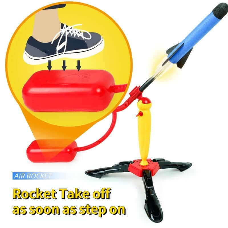 Safe & Durable Kid Air Rocket Launcher - Fun Outdoor Jump Toy for Kids & Adults - www.Shopthatapp.com