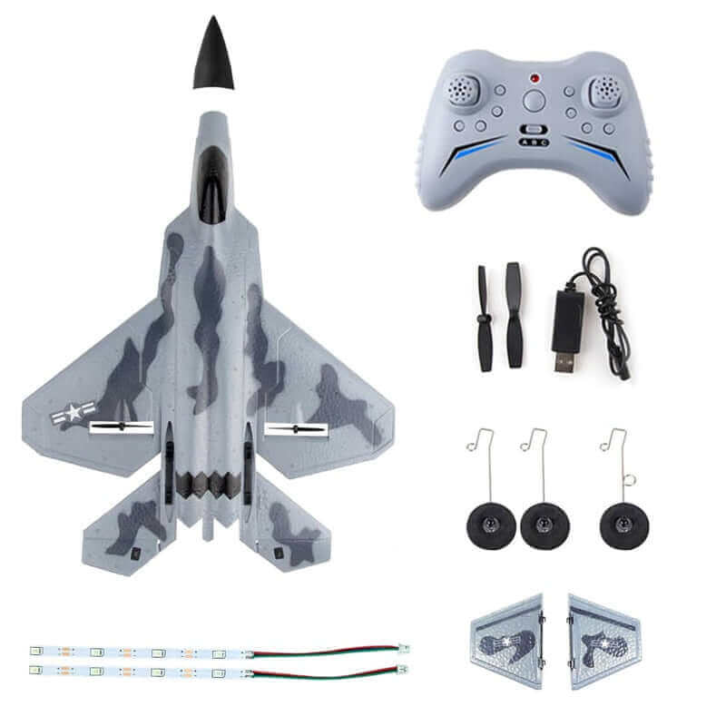 F22 4CH RC Fighter Plane - 2.4G EPP Warbird RTF Toy for Kids - www.Shopthatapp.com