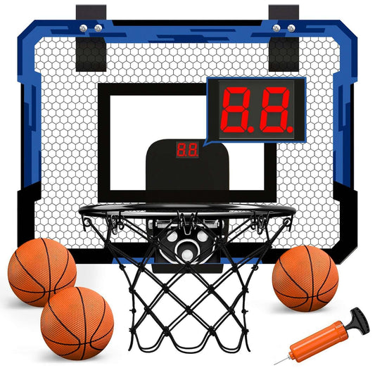 Un moment de jeu amusant et actif pour les enfants avec notre ensemble de panier de basket-ball mural pliable et de ballons