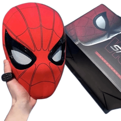Authentic Spider-Man Electronic Mask with Moving Eyes: 1:1 Cosplay Headgear - Kidstoylover's Remote Control & Elastic Toy for Adults and Kids - Perfect Gift for Superhero Fans - www.Shopthatapp.com