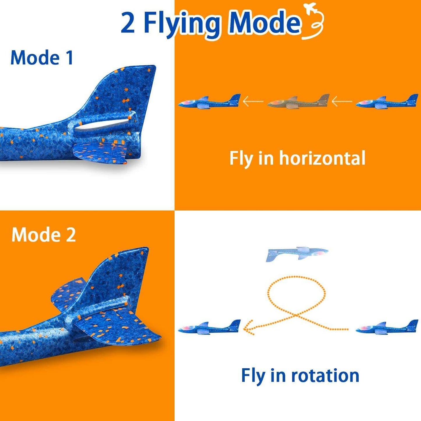50CM Foam Glider Airplane Toy with LED Lights - Hand Throw Outdoor Fun for Kids - www.Shopthatapp.com