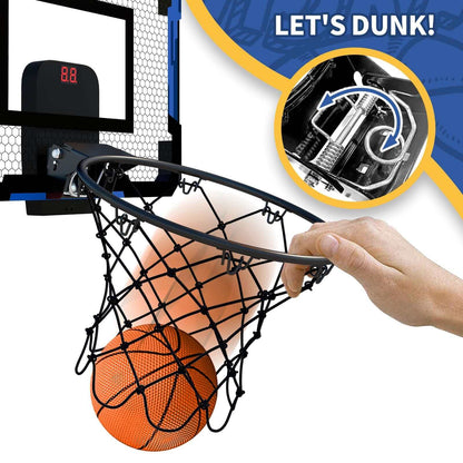 Un moment de jeu amusant et actif pour les enfants avec notre ensemble de panier de basket-ball mural pliable et de ballons