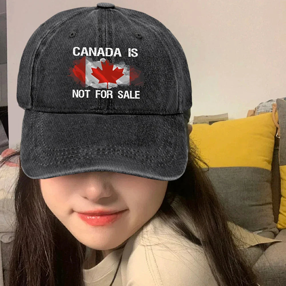 Canada Is Not for Sale Hat Retro Letter Embroidery Breathable Baseball Cap Outdoor Sports Trucker Hat for Hiking Fishing Sun Hat - www.Shopthatapp.com