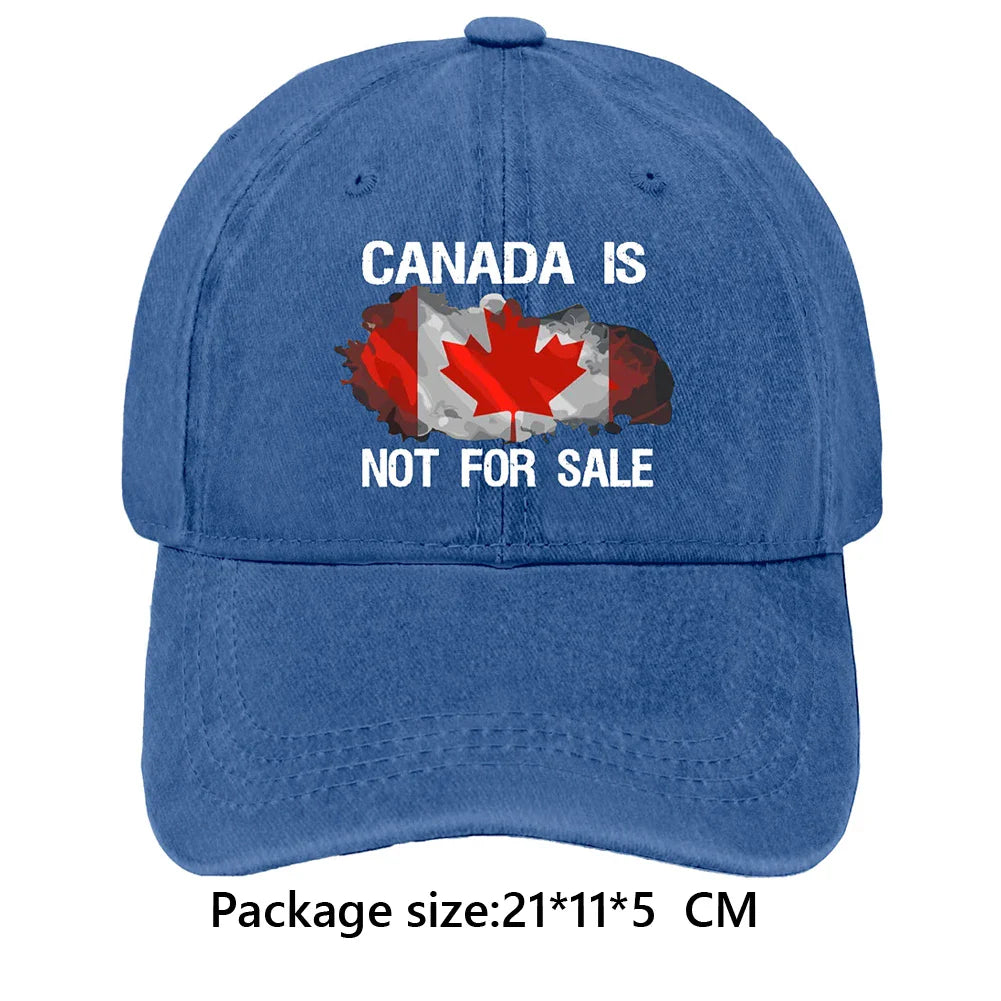 Canada Is Not for Sale Hat Retro Letter Embroidery Breathable Baseball Cap Outdoor Sports Trucker Hat for Hiking Fishing Sun Hat - www.Shopthatapp.com