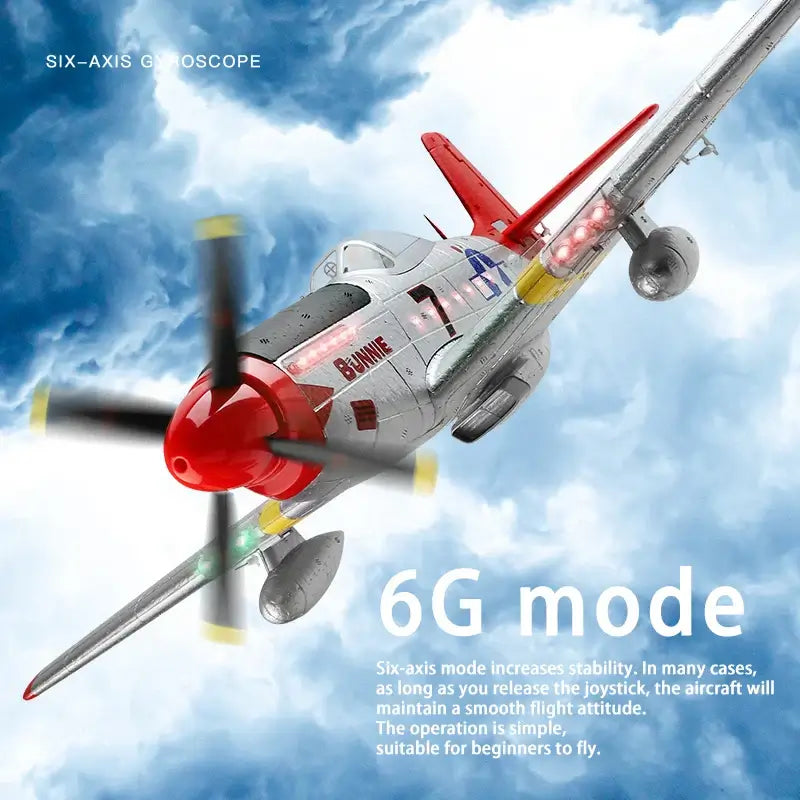 Wltoys XK A280 RC Plane P51D, 3D/6G LED, 2.4GHz, Brushless Motor, 560mm Wing - www.Shopthatapp.com