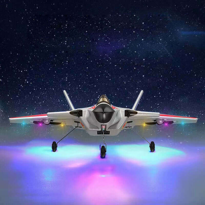 2.4GHz J20 RC Fighter Jet with Cool Lights - Remote Control Fixed-Wing Aircraft Made of Durable Foam - Model Glider Toy with Auto-Balance Feature and 300 Meter Range - www.Shopthatapp.com