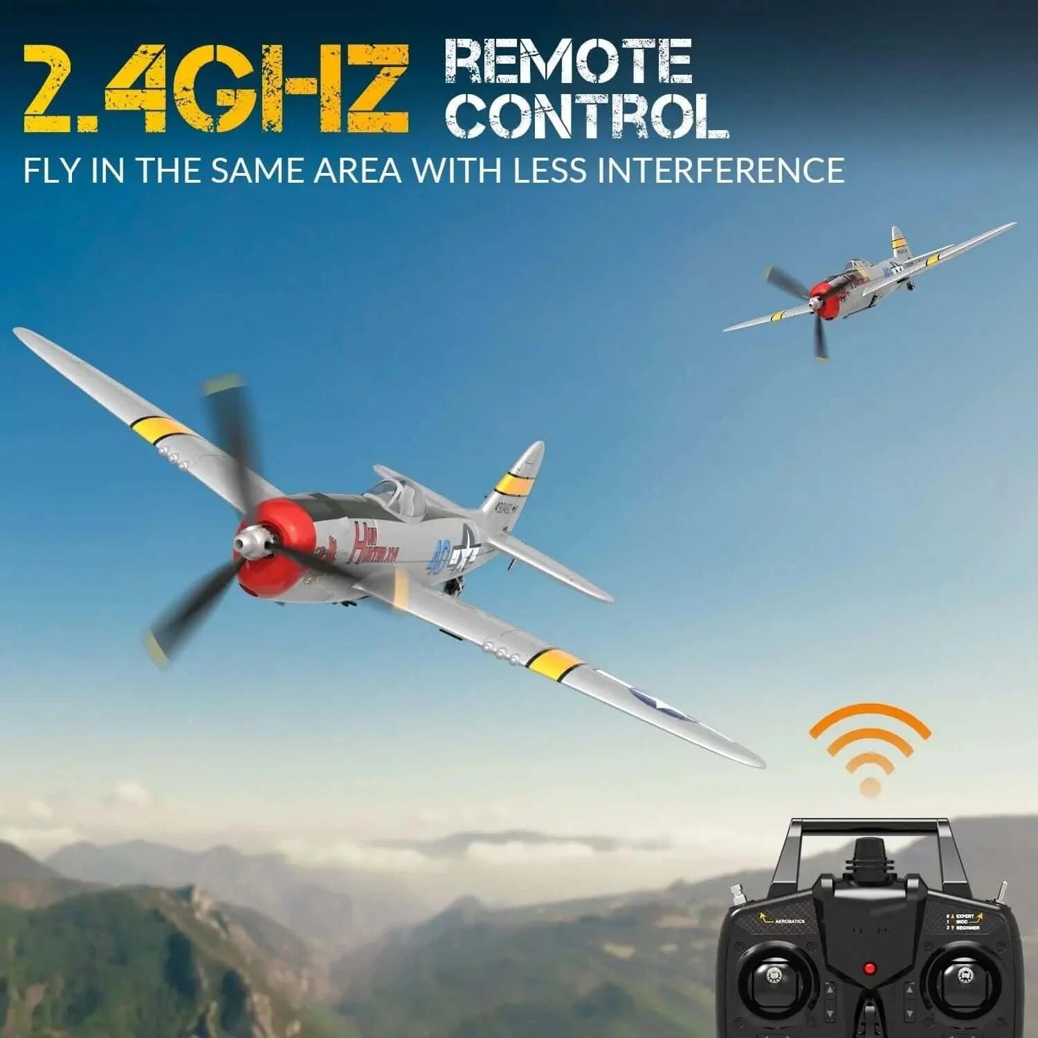 P47 Thunderbolt Warbird RC Fighter, 4Ch RTF with Xpilot, One Key Aerobatics - www.Shopthatapp.com