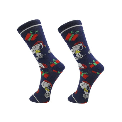 Snoopy Anime Socks Cotton Socks Adult Sock Men Women Cartoon Sports Socks Fashion Mid-calf Pattern Sock Skarpetki Sock Gifts