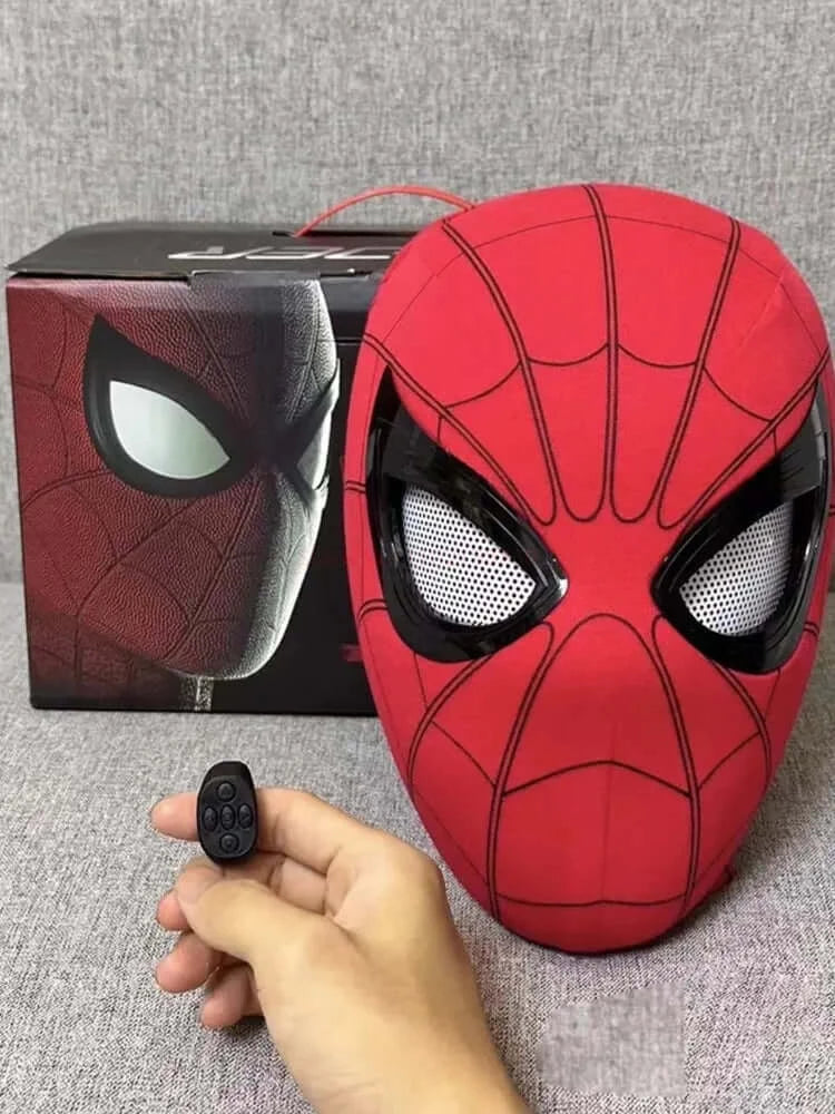 Authentic Spider-Man Electronic Mask with Moving Eyes: 1:1 Cosplay Headgear - Kidstoylover's Remote Control & Elastic Toy for Adults and Kids - Perfect Gift for Superhero Fans - www.Shopthatapp.com