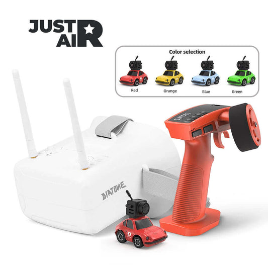 Voiture télécommandée JUSTAIR Q25 FPV avec lunettes – Micro voiture télécommandée pour courses de bureau et divertissement