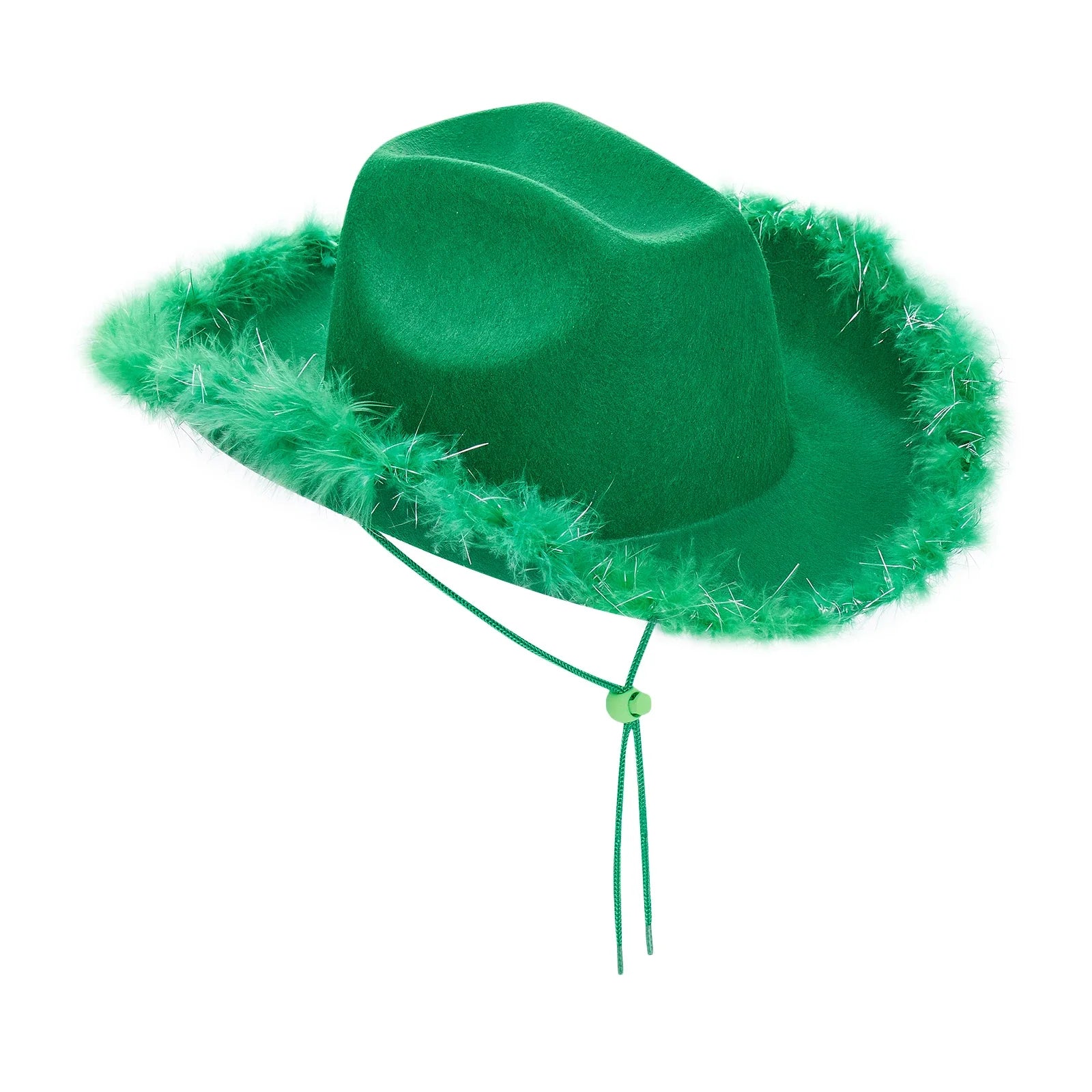 2024 Fashion Women´s Party Hats Cowboy Hat Adult Solid Color Furry Trim Wide Brim Hat Female Cap for Dating Party - www.Shopthatapp.com