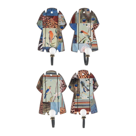 Wall Decor W/Hooks S/4 - www.Shopthatapp.com