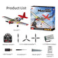 Xiaobaima BM26 P51D Warbird 4CH RC Airplane with Gyro & LED Lights - Red/Blue