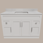 48-Inch Shaker Bathroom Vanity — White or Gray | Plywood Cabinet, Solid-Wood Doors, Soft-Close 3-Way Clip-On Hinges - www.Shopthatapp.com