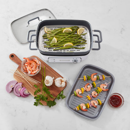 STACK5 Multifunctional Grill with Glass Lid-Kitchen appliance-www.Shopthatapp.com-Snake Oil Guru