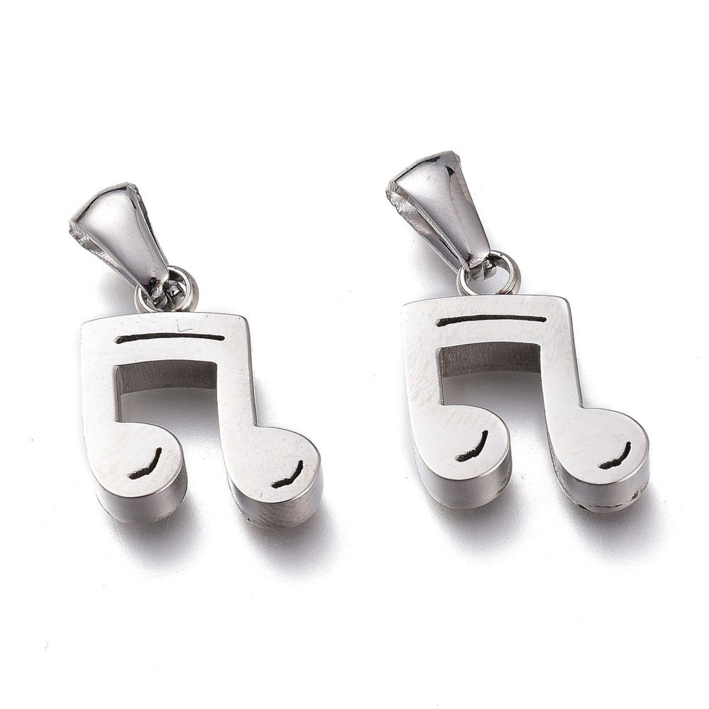 Breloque note de musique en argent