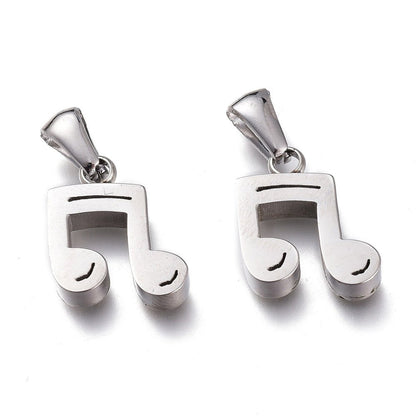 Breloque note de musique en argent