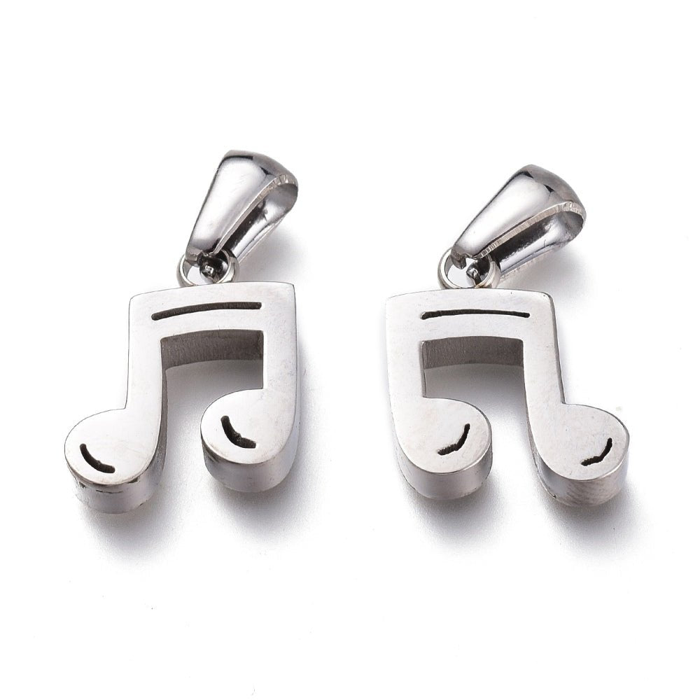 Breloque note de musique en argent