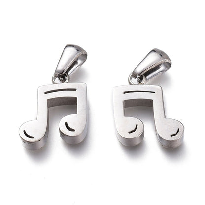 Breloque note de musique en argent