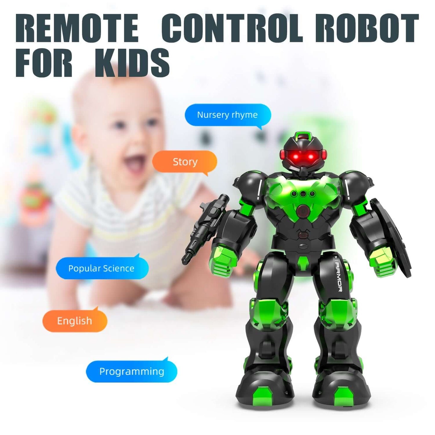 STEMTRON Programmable RC Robot Toy with Gesture Sensing and Interactive Play - www.Shopthatapp.com #