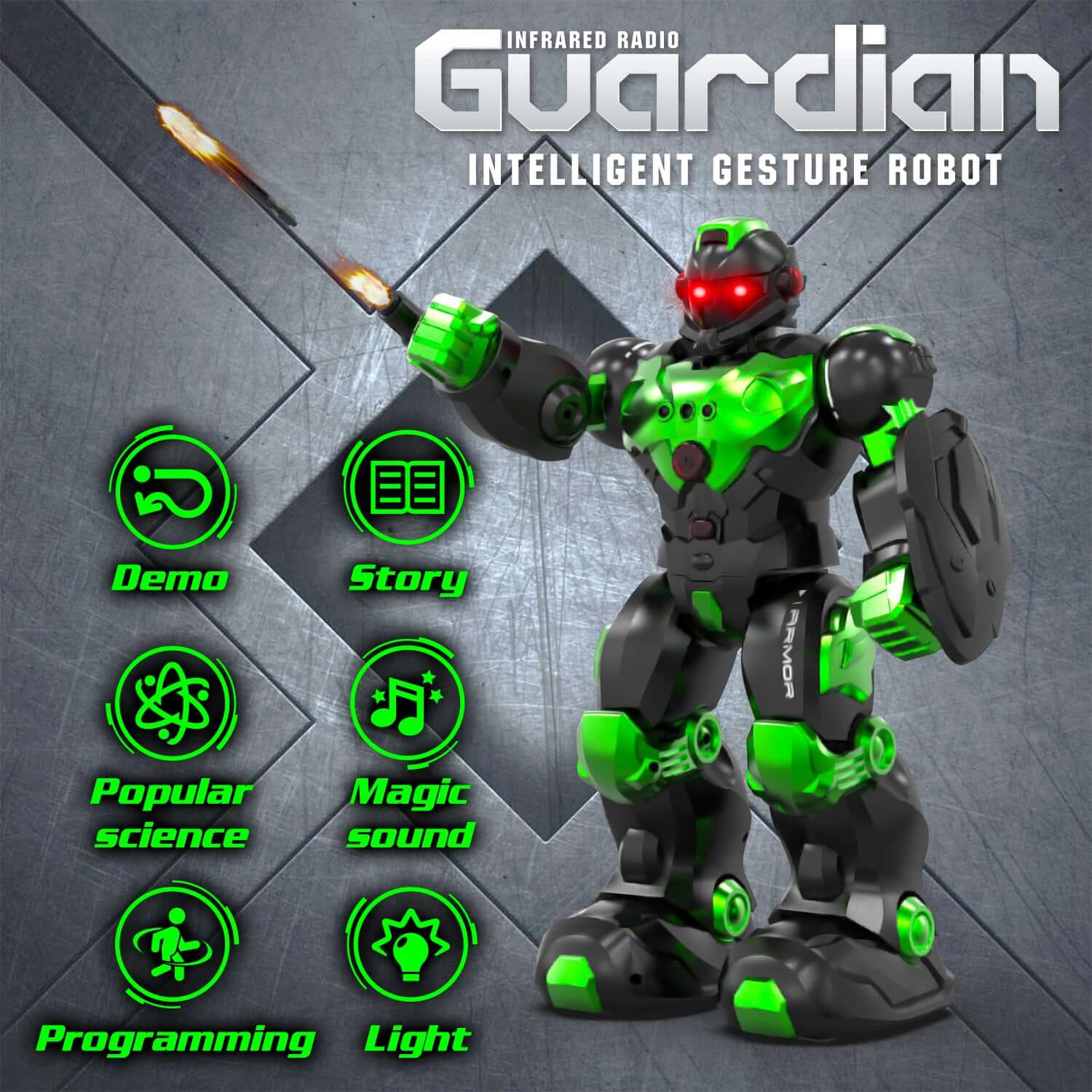 STEMTRON Programmable RC Robot Toy with Gesture Sensing and Interactive Play - www.Shopthatapp.com #