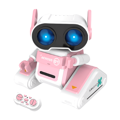 STEMTRON RC Robot Toy - Rechargeable, Auto Demo, Dance, Music, LED Eyes, 3 Colors - www.Shopthatapp.com #