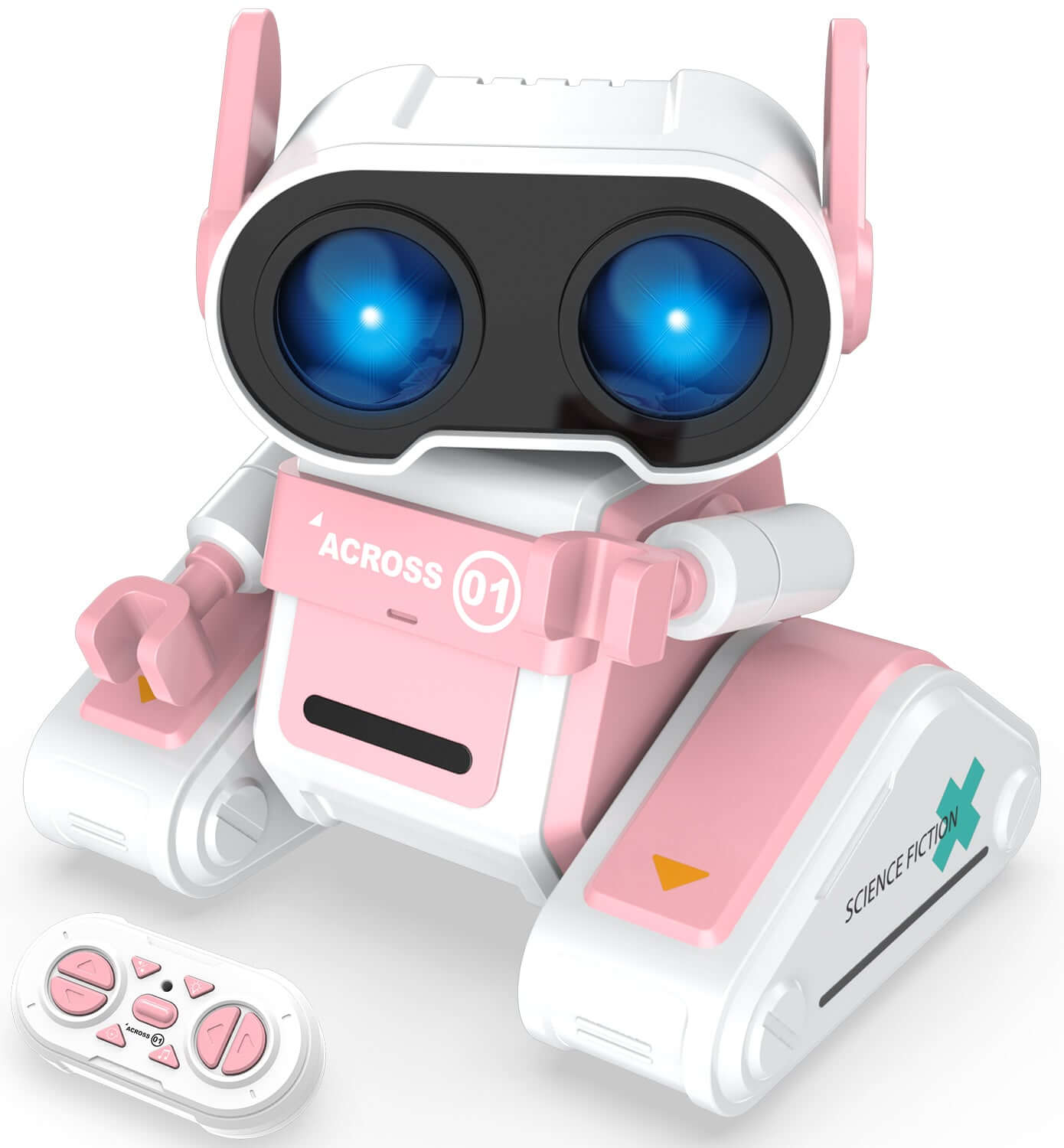 STEMTRON RC Robot Toy - Rechargeable, Auto Demo, Dance, Music, LED Eyes, 3 Colors - www.Shopthatapp.com #
