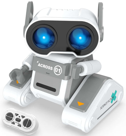 STEMTRON RC Robot Toy - Rechargeable, Auto Demo, Dance, Music, LED Eyes, 3 Colors - www.Shopthatapp.com #