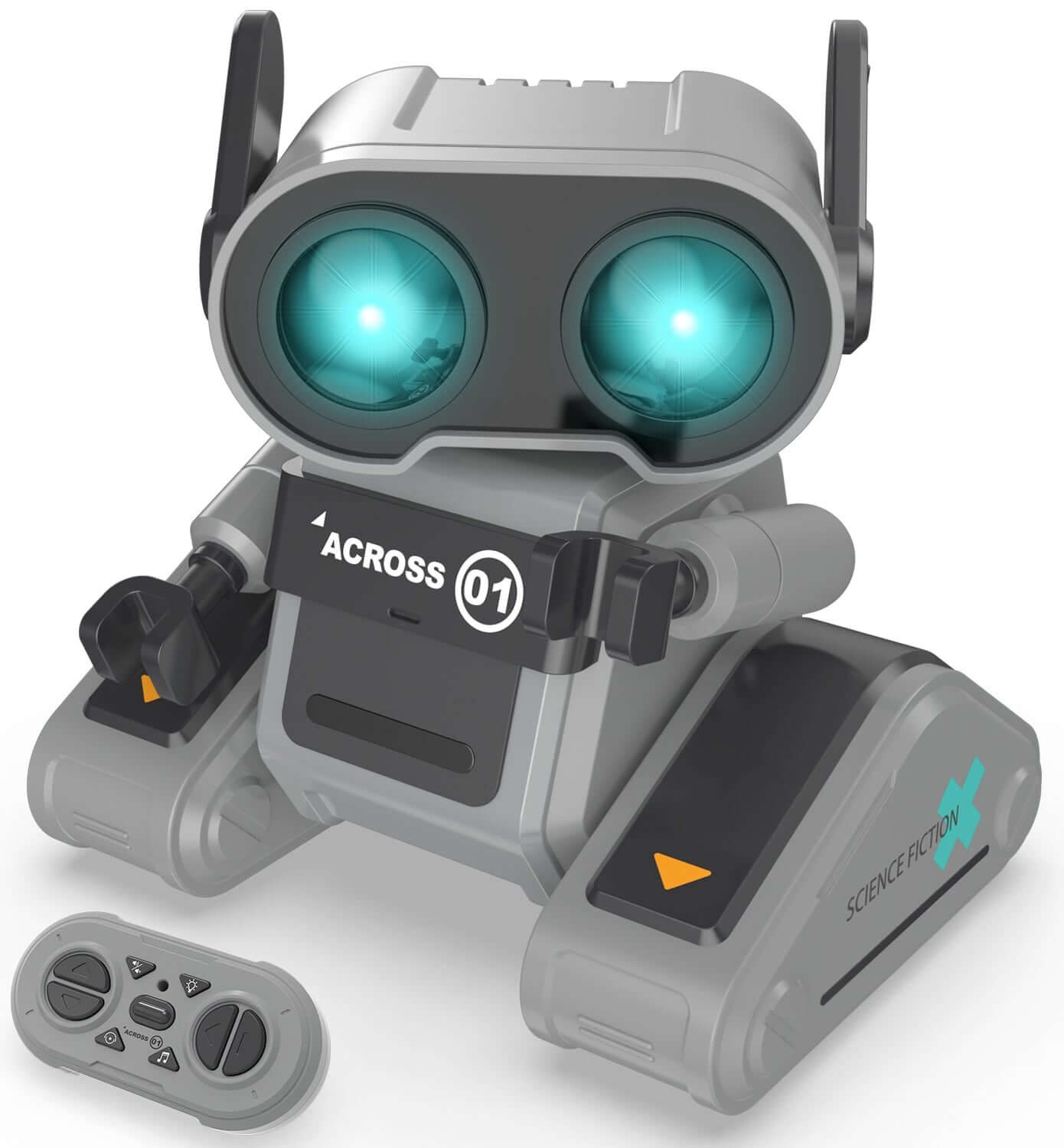 STEMTRON RC Robot Toy - Rechargeable, Auto Demo, Dance, Music, LED Eyes, 3 Colors - www.Shopthatapp.com #